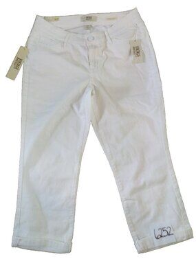 NWT Vtg American Blues Boho Crop Rolled Cuff Women's Size 8R/29 White Capris